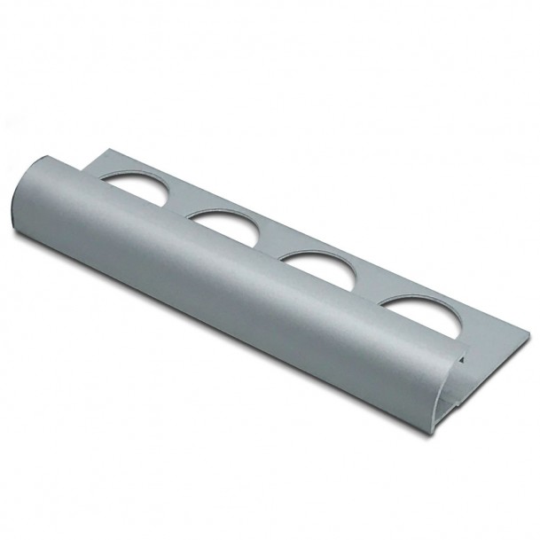 ΠΡΟΦΙΛ ΠΛΑΚΙΔΙΩΝ ROUND-AL (MAT SILVER ) 10mm 2.50m ΠΡΟΦΙΛ ΠΛΑΚΙΔΙΩΝ ROUND-AL (MAT SILVER ) 10mm 2.50m