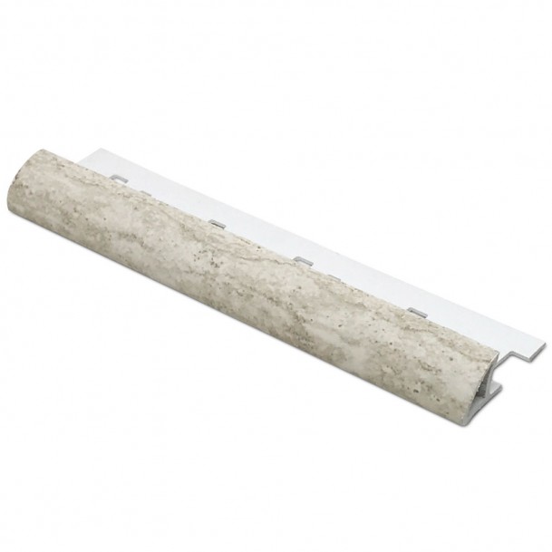 ΠΡΟΦΙΛ ΠΛΑΚΙΔΙΩΝ ROUND-MARM (N.16 – TRAVERTINO GRIGIO) 10mm 2.70m ΠΡΟΦΙΛ ΠΛΑΚΙΔΙΩΝ ROUND-MARM (N.16 – TRAVERTINO GRIGIO) 10mm 2.70m